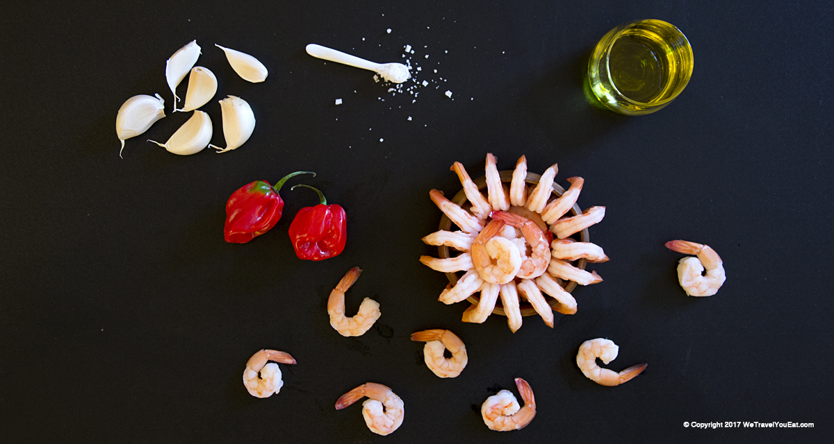 Tapas espagnols de Crevettes à l'ail. Simples et rapides !